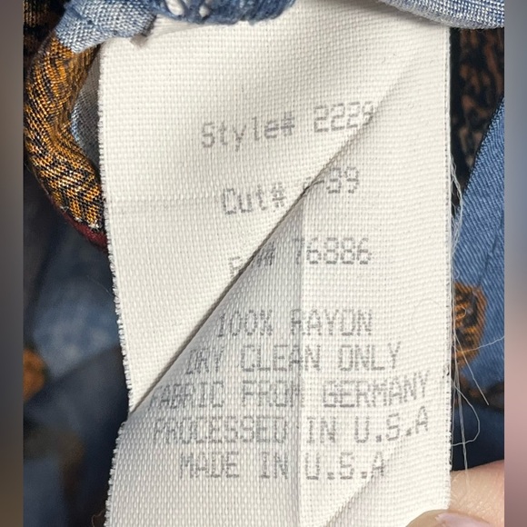 Vintage Platinum by Dorothy Schoelen boho animal print shoulder pads maxi dress - Picture 5 of 9